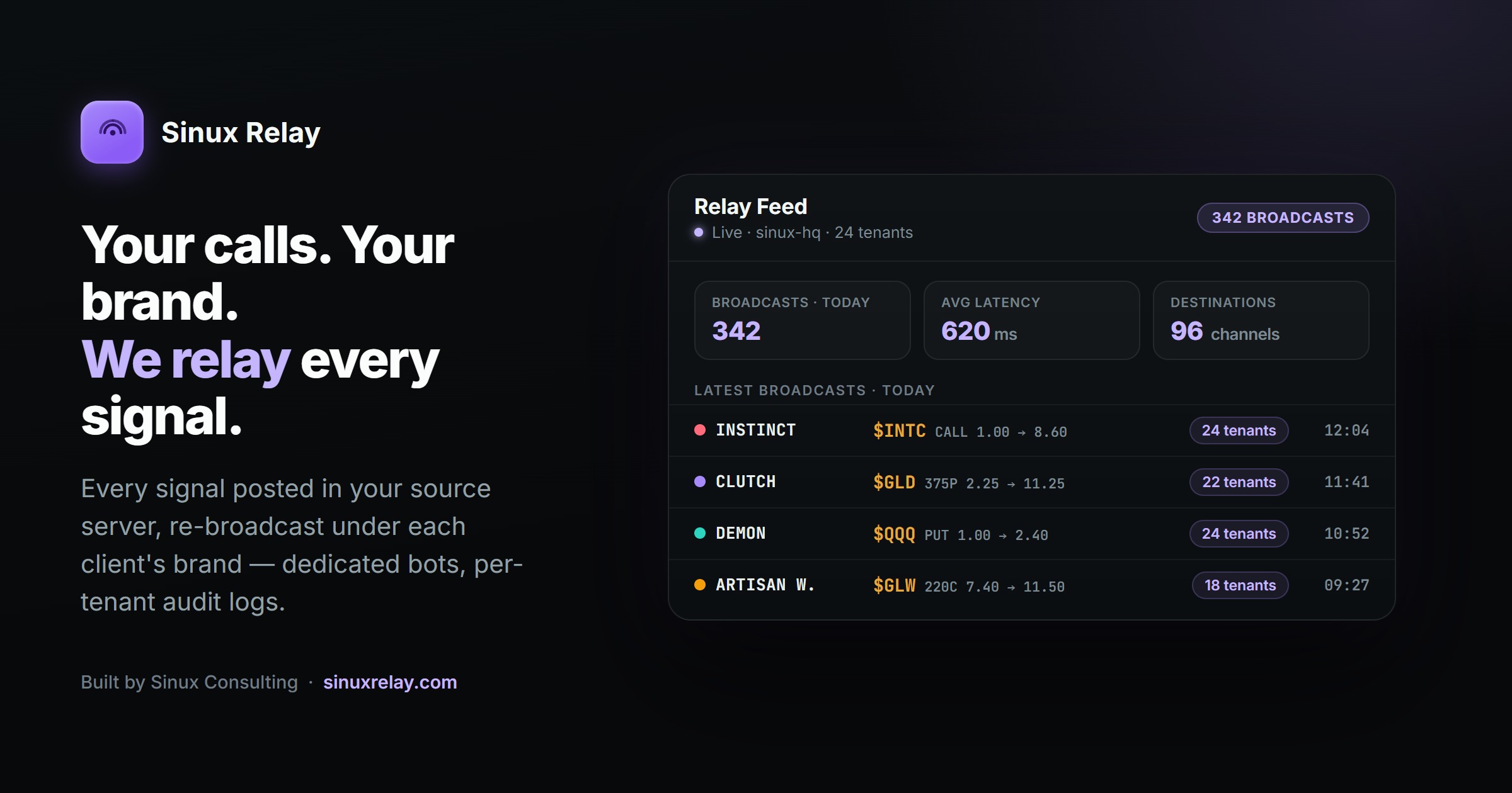 Sinux Relay — sinuxrelay.com